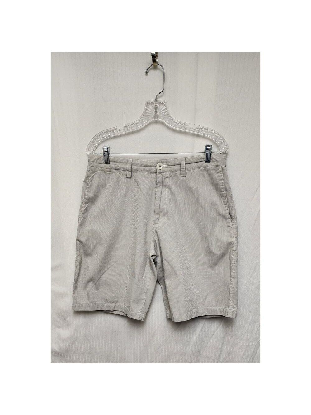 Banana Republic Mens Khaki 10.5" Inseam Bermuda Flat Front Shorts Size 32